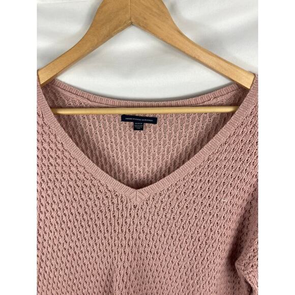 American Eagle Light Pink Loose Knit Sweater Size Medium - Picture 5 of 6